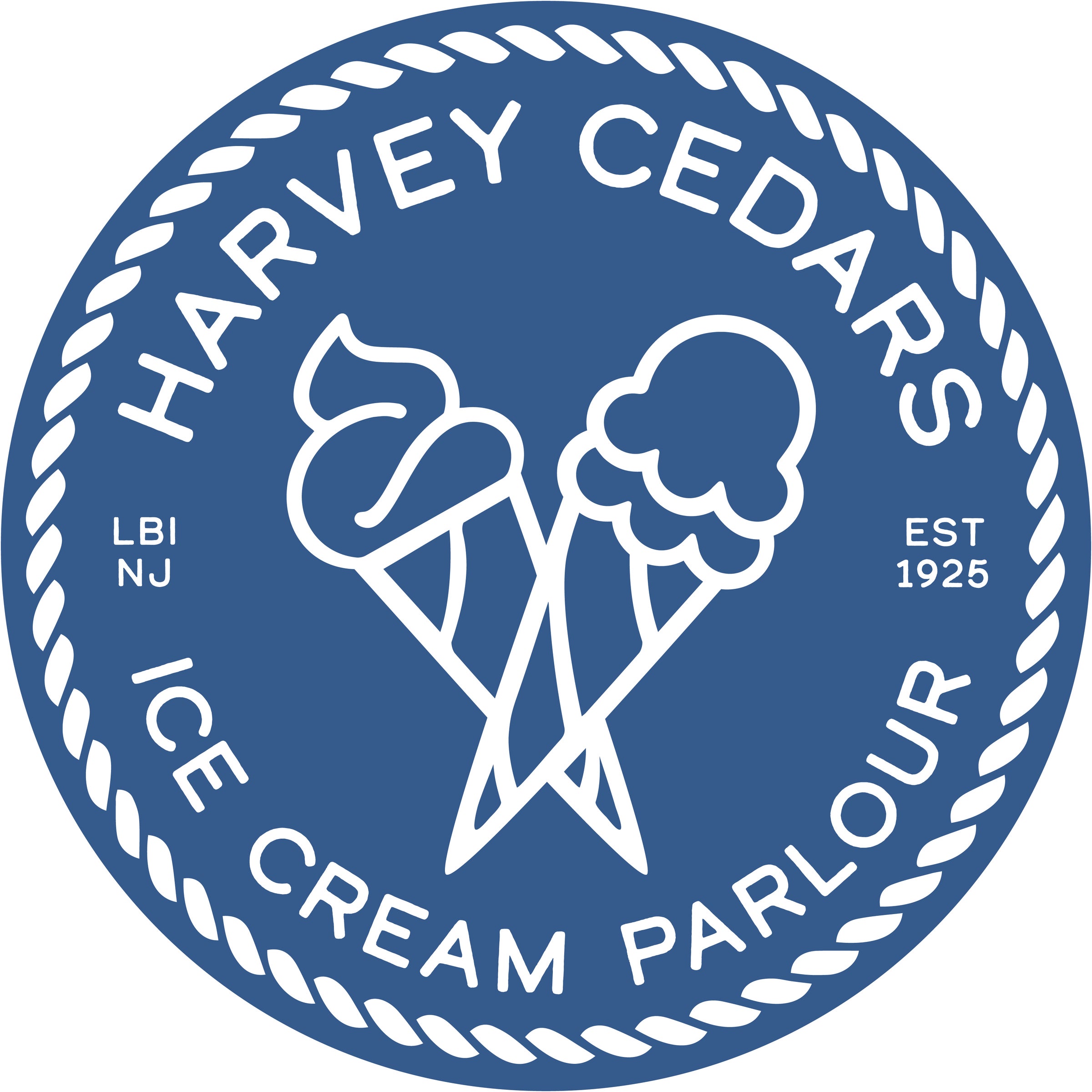 HARVEY CEDARS ICE CREAM PARLOUR logo